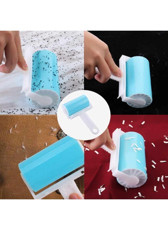 3 Pack Washable Reusable Lint Roller, Portable Travel Sticky Dog Cat Hair Remover Cleaner with Cover Include Medium and Mini Size for Clothes, Pet Hairs, Carseats - Image 3